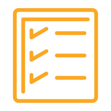 Kontrol listesi simgesi vektör illüstrasyonu