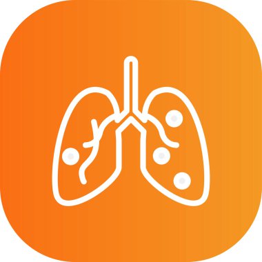 Hasar Ciğerleri web simgesi, vektör illüstrasyonu