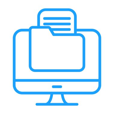 Monitör. Web simgesi basit illüstrasyon