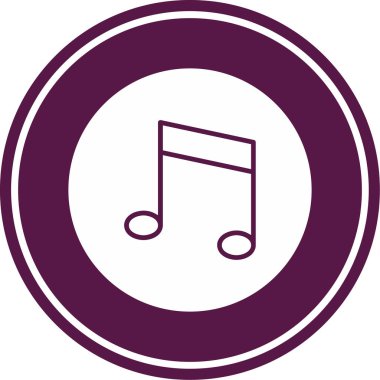 müzik nota simgesi, vektör illüstrasyonu