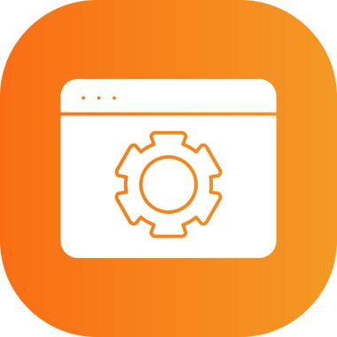 Web ayarı renk çizgisi simgesi, vektör