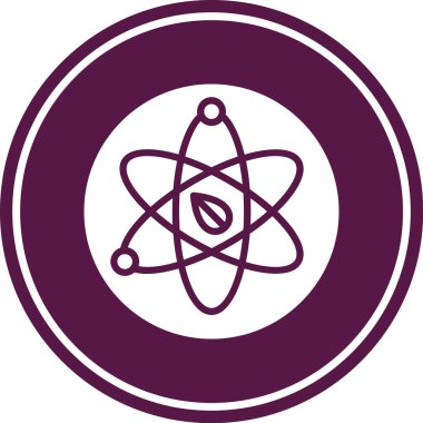 atom düz yuvarlanmış vektör simgesi