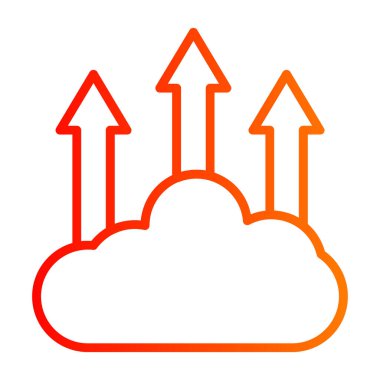 Bulut simgesi vektör illüstrasyonu