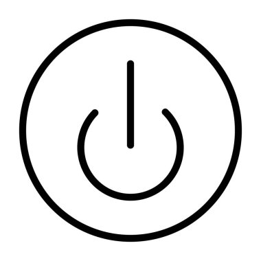 güç ince çizgi vektör simgesi