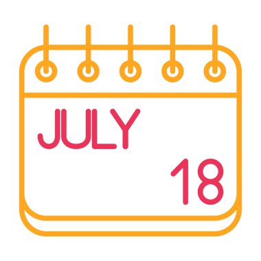 Takvim simgesi tasarımı, vektör illüstrasyonu