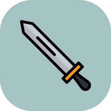 kılıç düz vektör simgesi