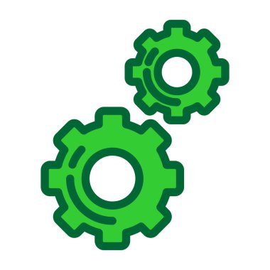 beyaz arkaplanda dişli simgesi