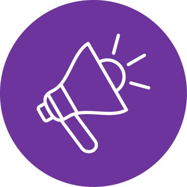 Megafon. Web simgesi basit illüstrasyon