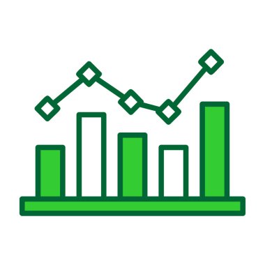 grafik simgesi vektörü. İnce çizgi işareti. İzole edilmiş kontür sembolü gösterimi