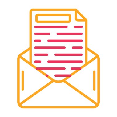 zarf e- posta simgesi, vektör illüstrasyonu