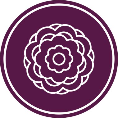 Eşsiz Çiçek Vektör Satırı Simgesi