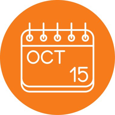 Bu düz takvim takviminin Ekim simgesi