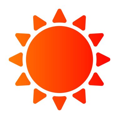 Güneş. Web simgesi basit illüstrasyon