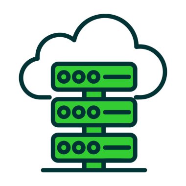 bulut hesaplama simgesi vektör illüstrasyon tasarımı