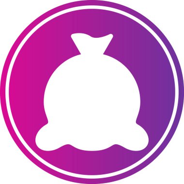 Domuz kumbarası simgesi, basit tasarım