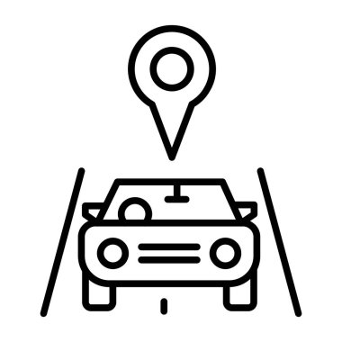 araba konumu haritası simgesi, özet biçimi
