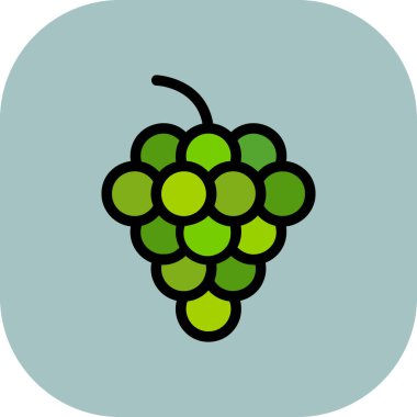 üzüm simgesi, vektör illüstrasyonu