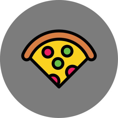 Pizza web simge vektör çizim