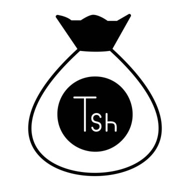 Bir torba simgesinin vektör illüstrasyonu