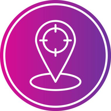 eşsiz konum pin vektör çizgisi simgesi