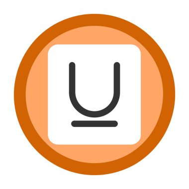 u harf simgesi vektör illüstrasyonu