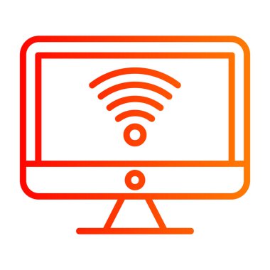 Dizüstü bilgisayar simgesi vektör çizimi