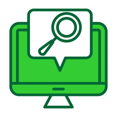 arama vektörü düz renk simgesi