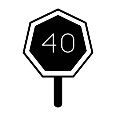 Yol sınırı vektör illüstrasyonu.