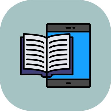 Akıllı telefon vektör simgesi dizaynlı kitap