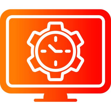 Zaman simgesi vektör illüstrasyonu