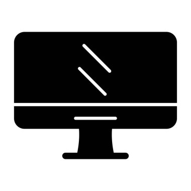 bilgisayar monitörü glyph vektör deseni