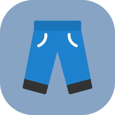 Şort. Web simgesi basit illüstrasyon