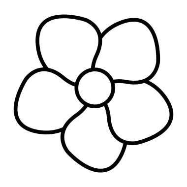 çiçek vektörü ince çizgi simgesi