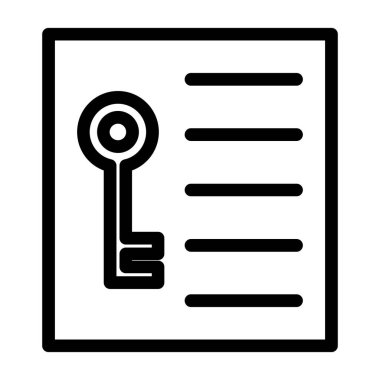 anahtar vektör ince çizgi simgesi