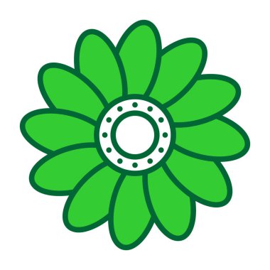 izole ayçiçeği düz biçim vektör tasarımı