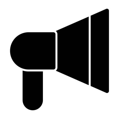 Megafon simge, düz tasarım