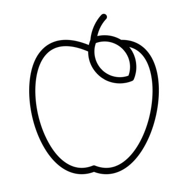 meyve vektörü ince çizgi simgesi