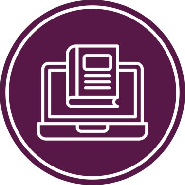 Dizüstü bilgisayar simgesi vektör çizimi