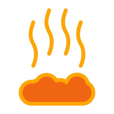 Hot dog food düz simgesi, vektör illüstrasyonu