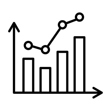 iş grafiği simgesi, vektör illüstrasyonu