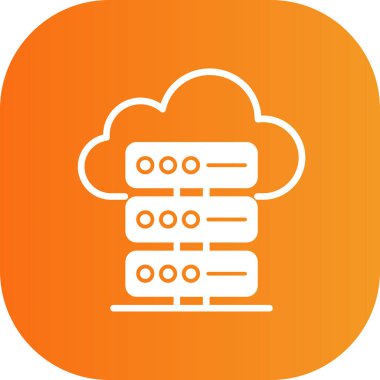 Sunucu. Web simgesi basit illüstrasyon