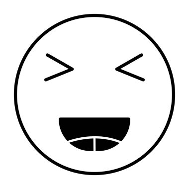 emoji yüz ifade simgesi vektör çizimi çizimi