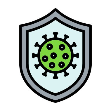 Virüs vektör dizaynlı virüs kalkanı