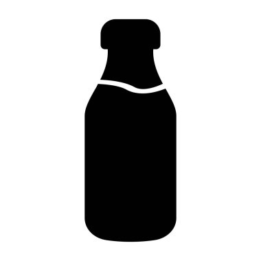 Beyaz arkaplan vektör illüstrasyonunda bira şişesi