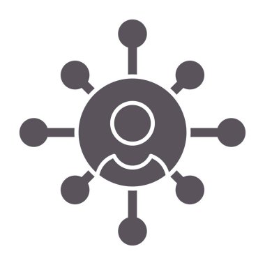 Bağlı Pazarlama web simgesi, vektör illüstrasyonu