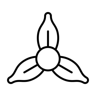 çiçek vektörü ince çizgi simgesi