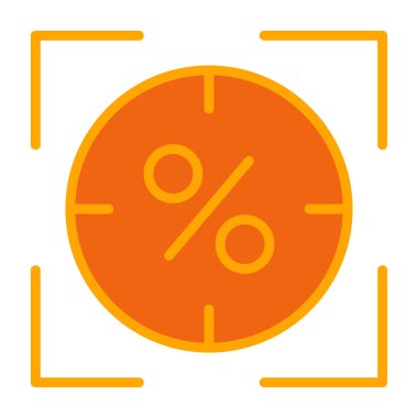 İndirim simgesi vektör illüstrasyonu