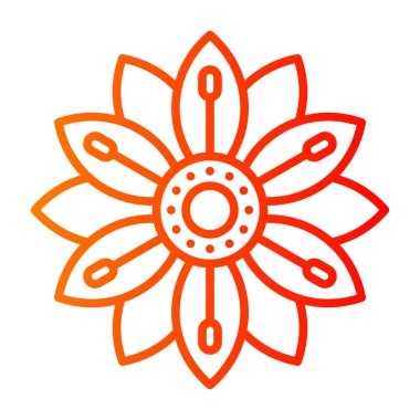 çiçek simgesi vektör illüstrasyonu