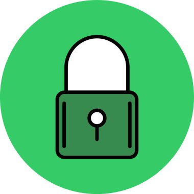 asma kilit vektör simgesi modern basit vektör illüstrasyonu