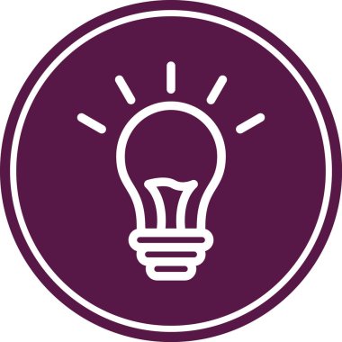 Ampul. Web simgesi basit illüstrasyon